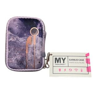 🆕 MYTAGALONGS Purple Marble Earbud Travel Case